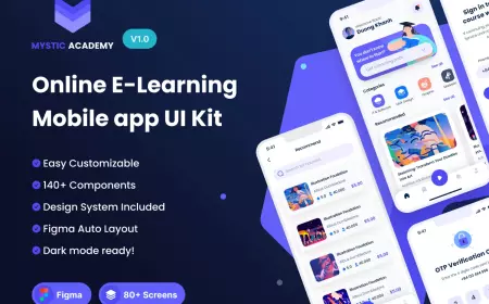 [VIP] Online E-Learning Mobile app UI Kit
