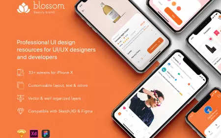 Blossom: Beauty mobile UI Kit