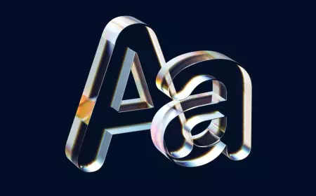 Glass Prism Letters and Numbers