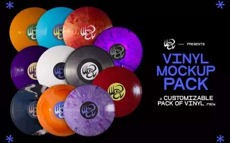 COLORED VINYLS MOCKUP PACK