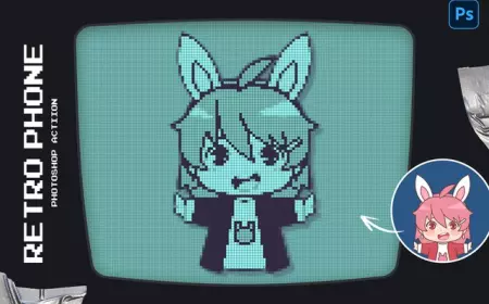 Retro Phone Photoshop Action