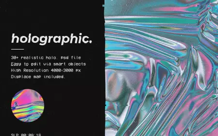 Holographic foil mock-up template